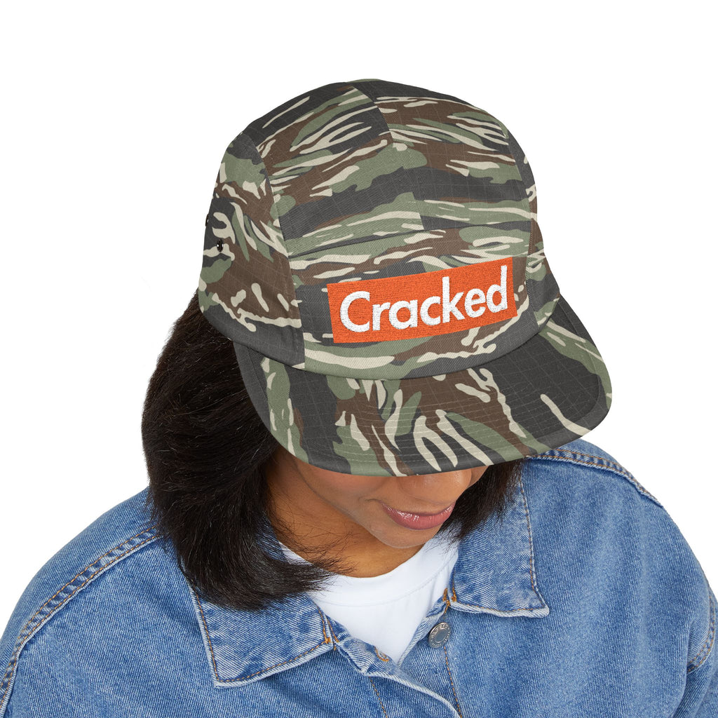 5-Panel Cap — Embroidered "Cracked" Patch