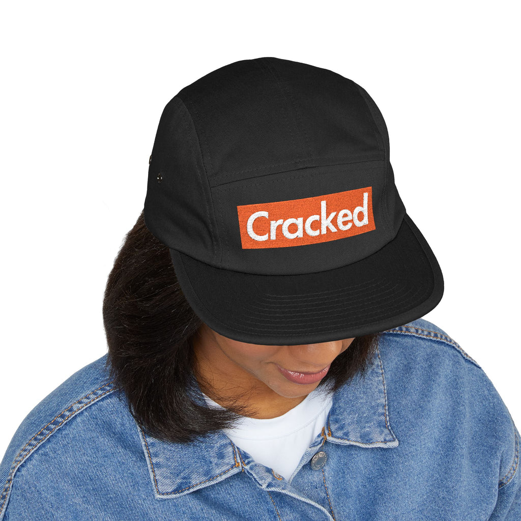 5-Panel Cap — Embroidered "Cracked" Patch