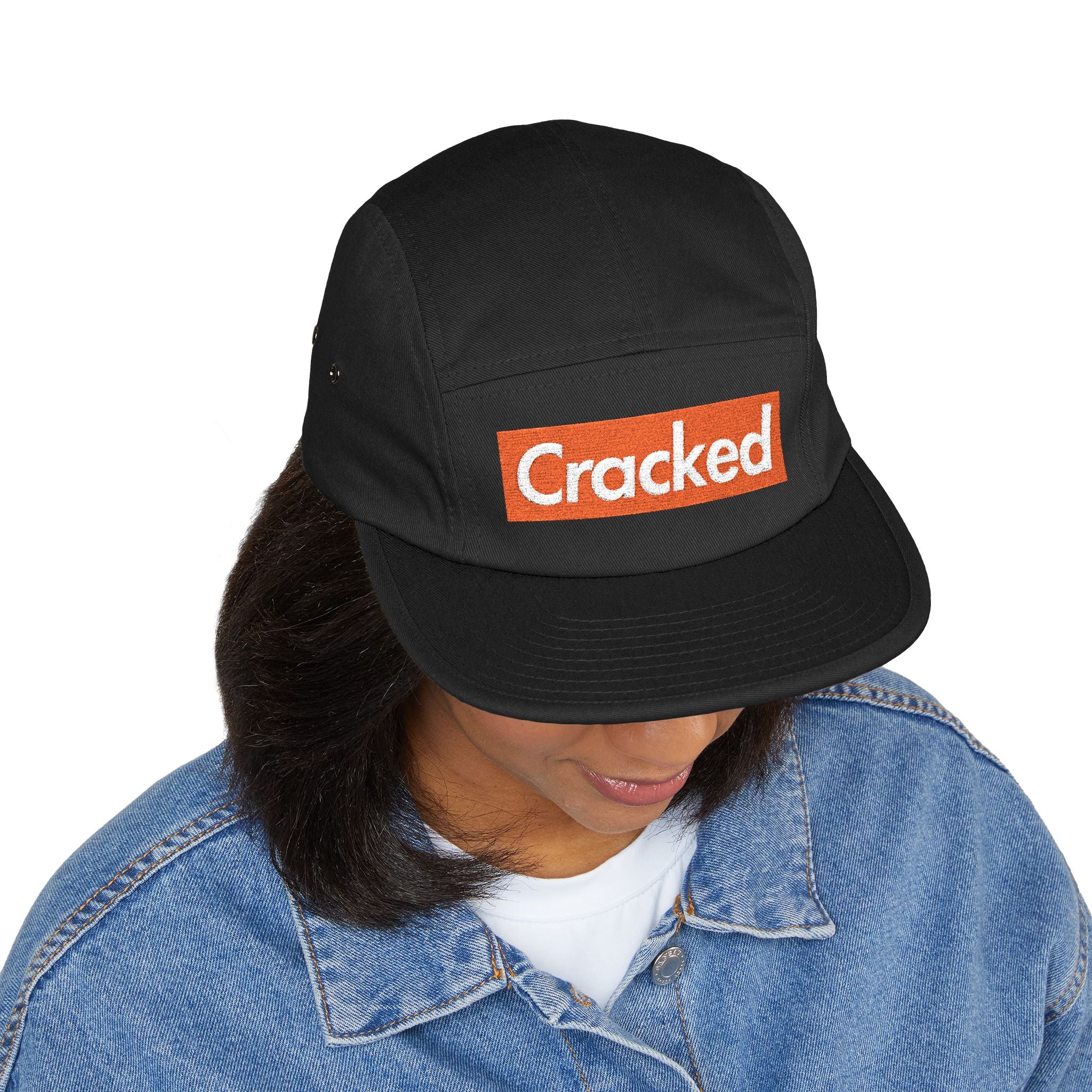 5-Panel Cap — Embroidered "Cracked" Patch