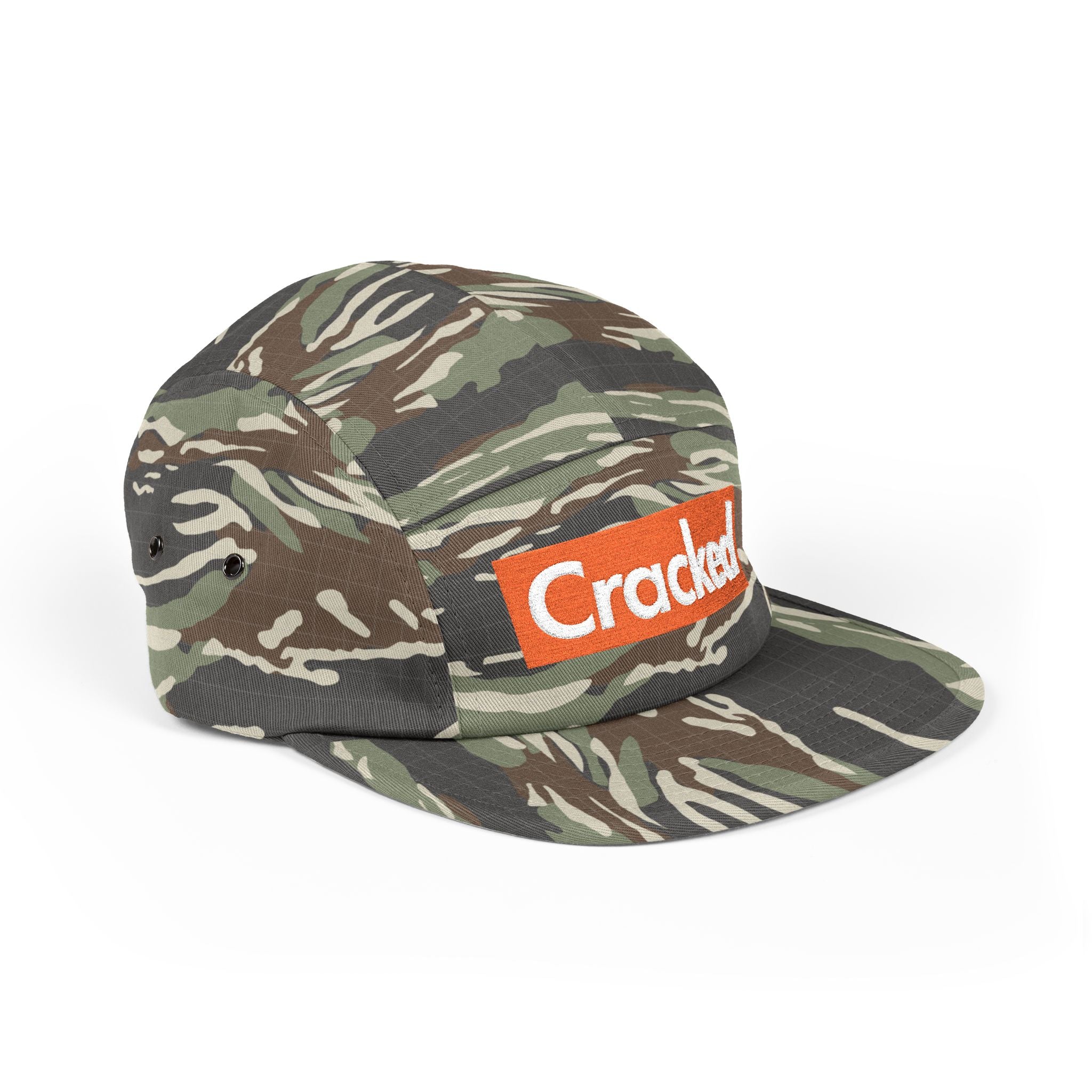 5-Panel Cap — Embroidered "Cracked" Patch