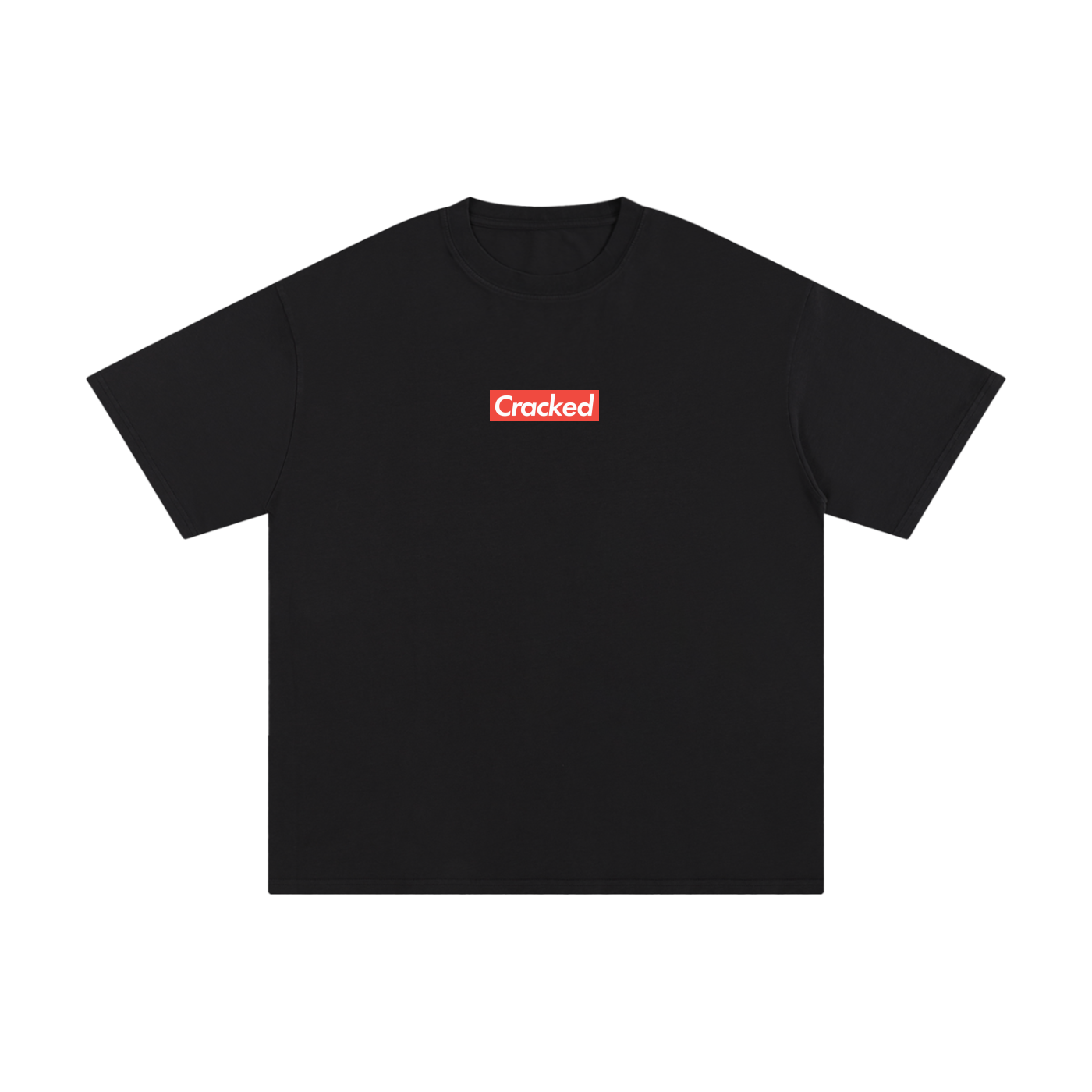 "CRACKED" BLACK T SHIRT