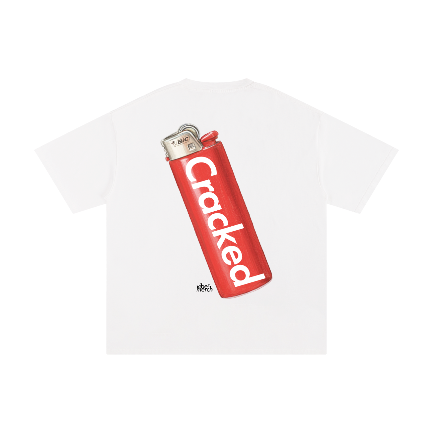 "CRACKED" WHITE T SHIRT